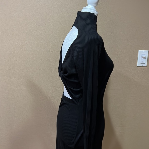 Enza Costa Twist Back long Sleeve Rib Dress - Picture 6 of 9